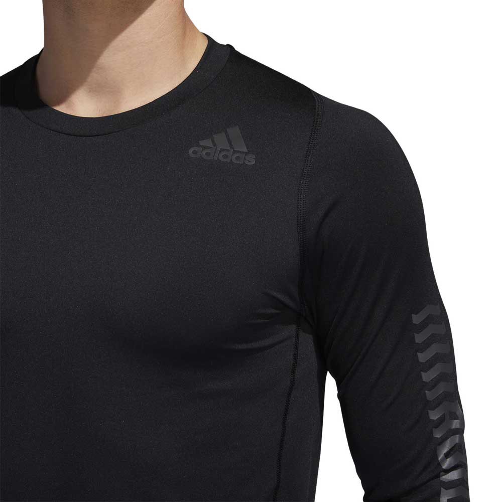 adidas Alphaskin Fitted Graphic Long Sleeve T-Shirt