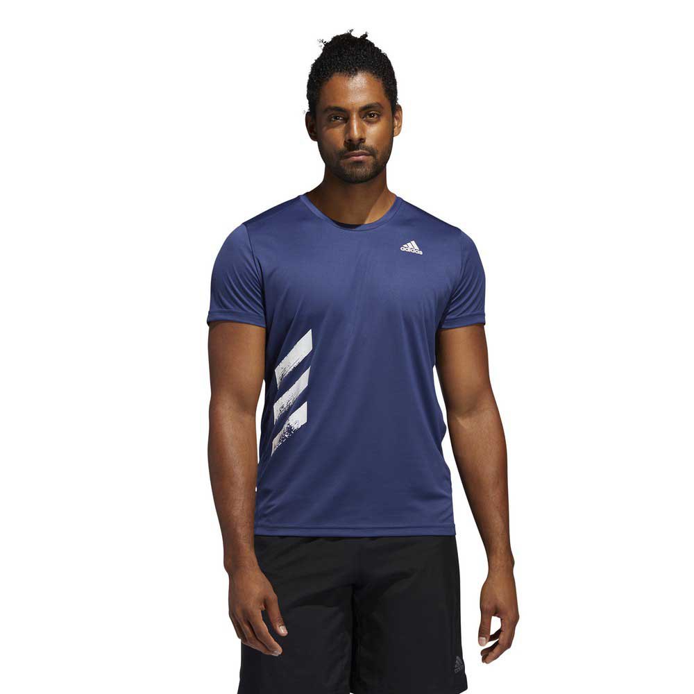 adidas T-Shirt Manche Courte Run In Primeblue 3 Stripes