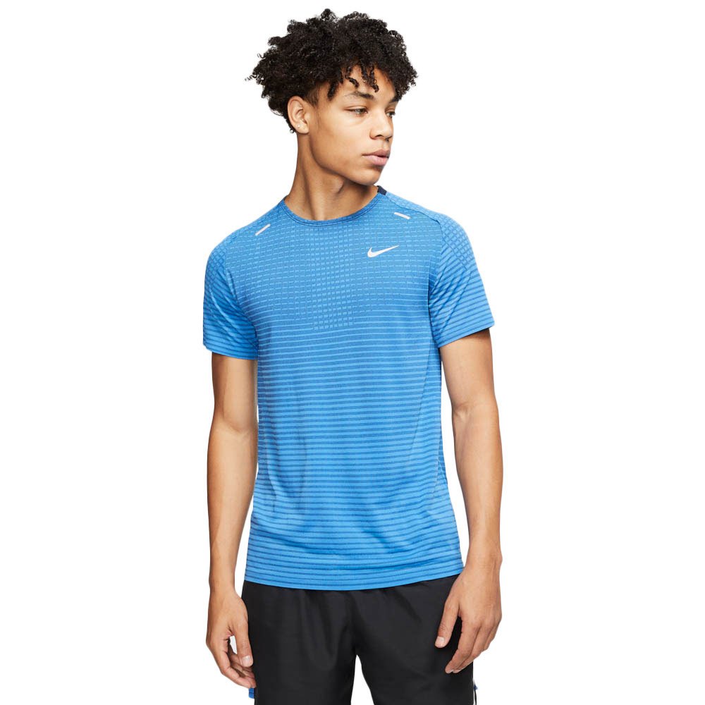 Nike Camiseta Manga Techknit Ultra Azul | Runnerinn