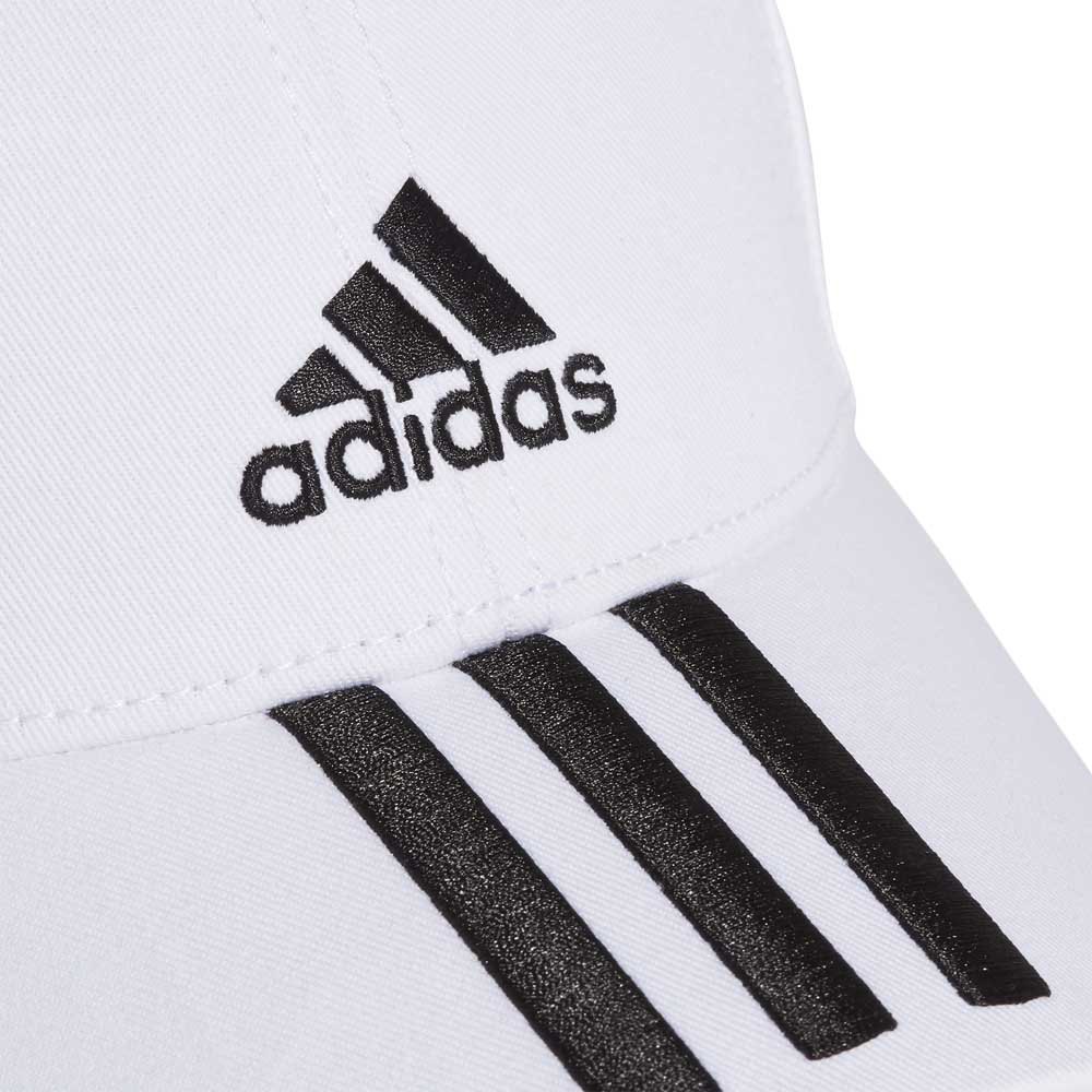 adidas Baseball 3 Stripes Cotton Twill Cap White | Traininn