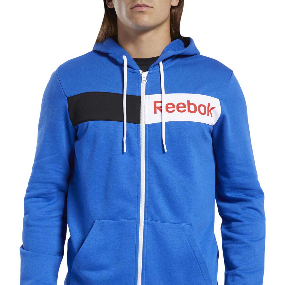Reebok Sweatshirt Med Full Dragkedja Training Essentials Linear Logo