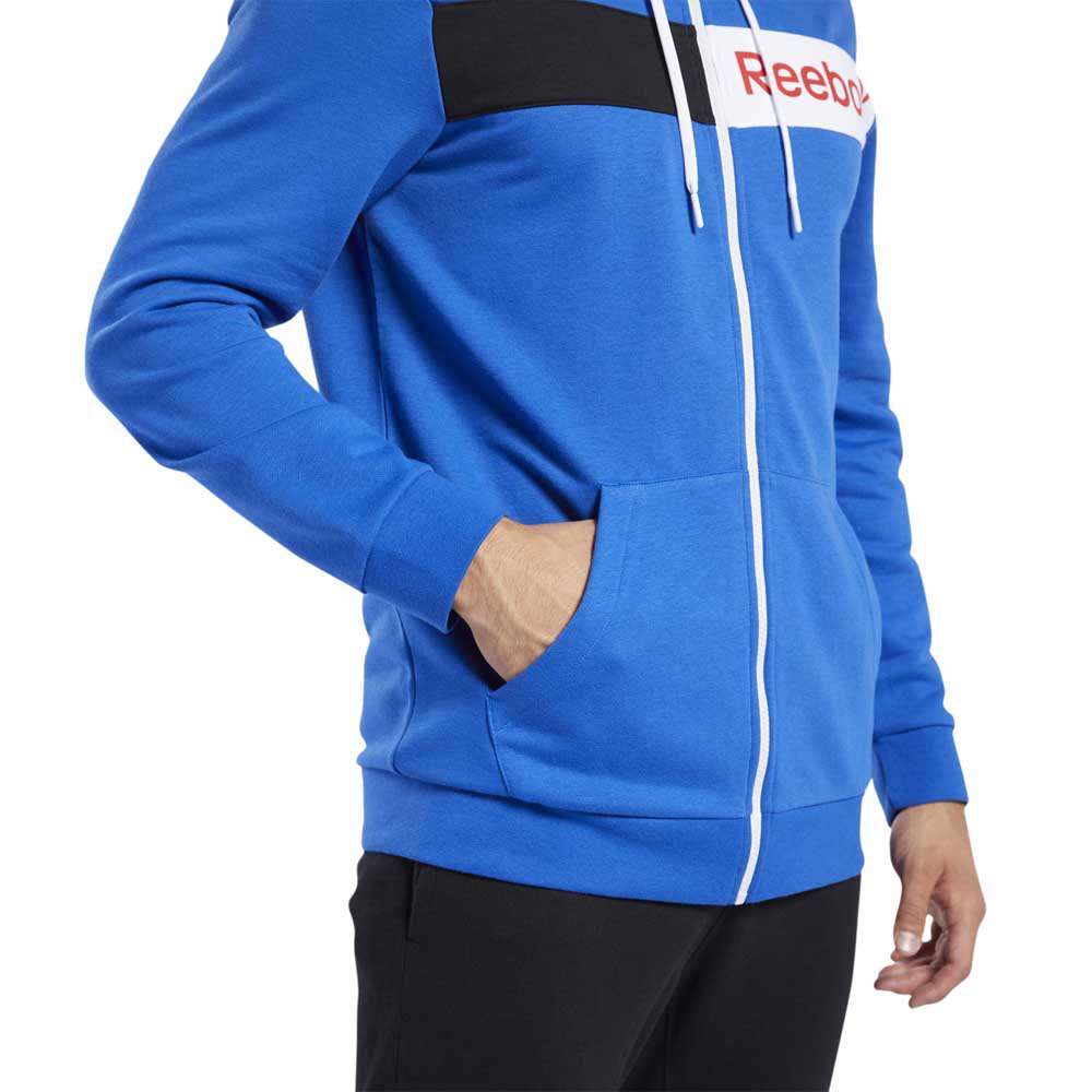 Reebok Sweatshirt Med Full Dragkedja Training Essentials Linear Logo