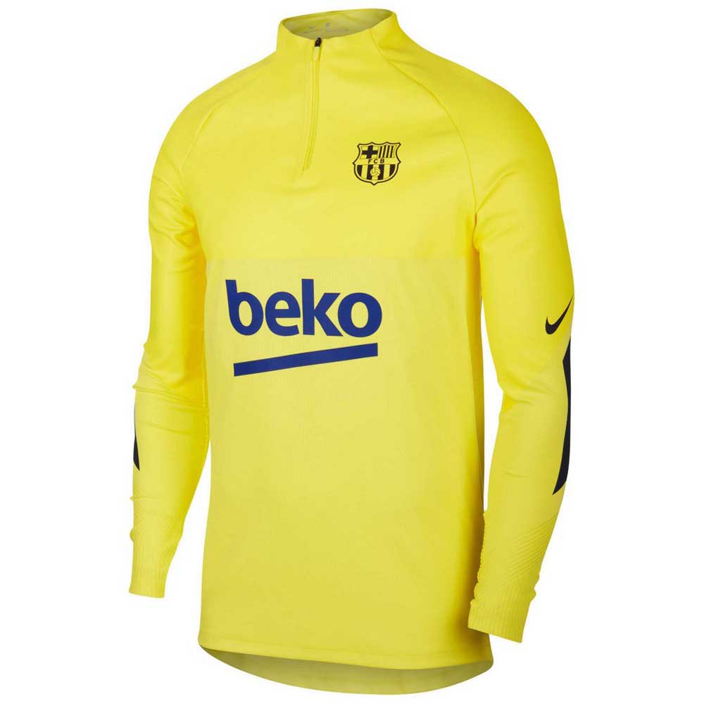 Nike FC Barcelona Vaporknit Strike Drill 19/20 T-Shirt Yellow| Goalinn