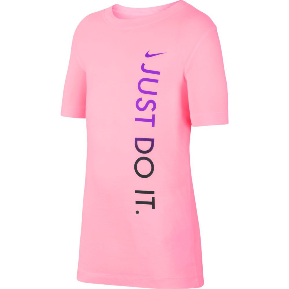 Sportswear Just Do Vertical Short T-Shirt Pink|
