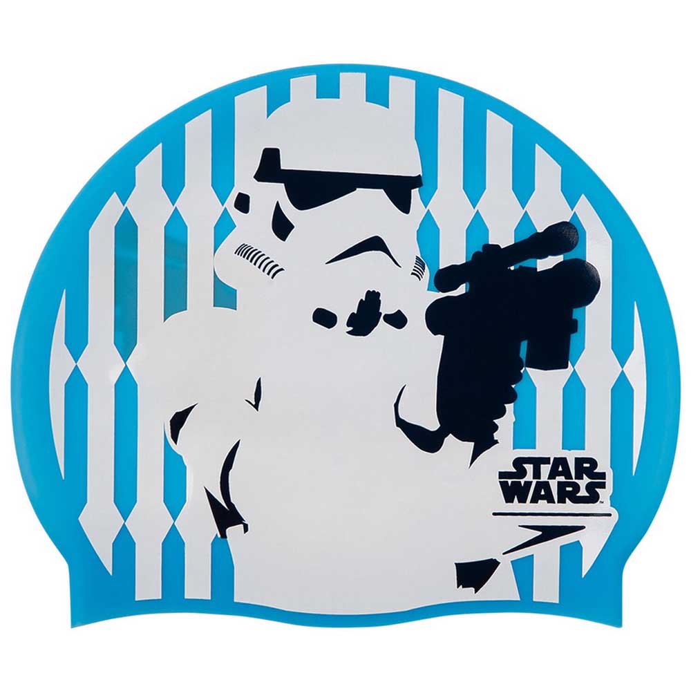 Speedo Kids Star Wars Swim Cap Black/White Logo One Size 