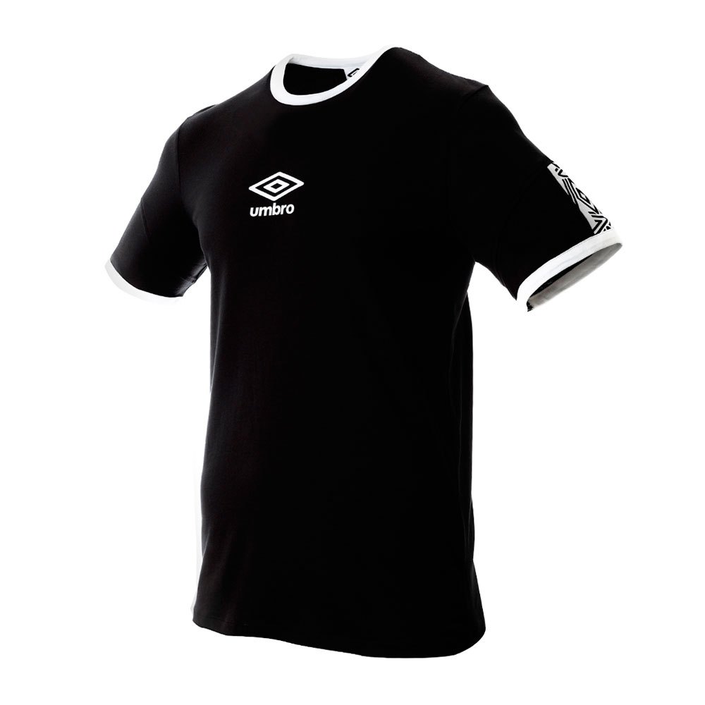 Ups hule Aftale Umbro Ringer Taped Logo Short Sleeve T-Shirt Black | Dressinn