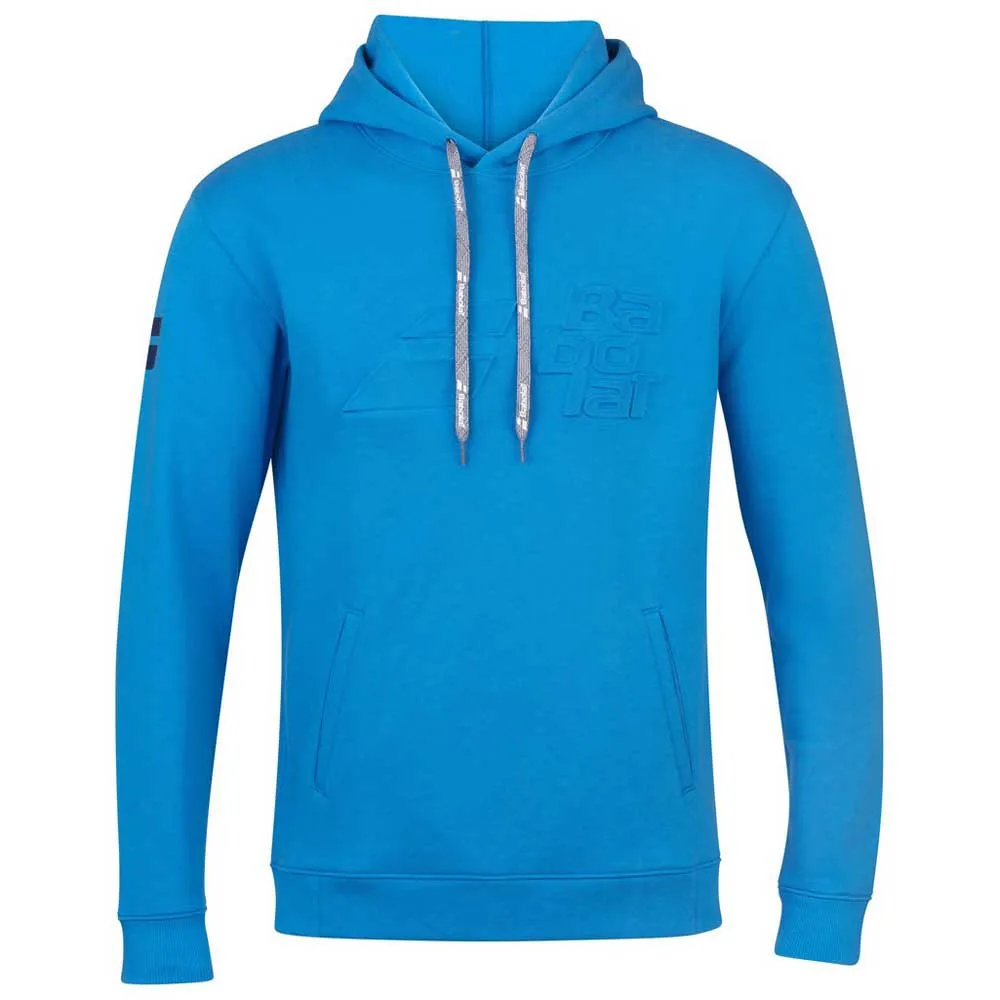 Babolat Drive Hood, Sweat à Capuche Unisexe Modèle Exercise, Taille S, Couleur Bleu, Parfait pour Échauffement, Entraînement ou Récupération Après Match, Confort Optimal, Homme