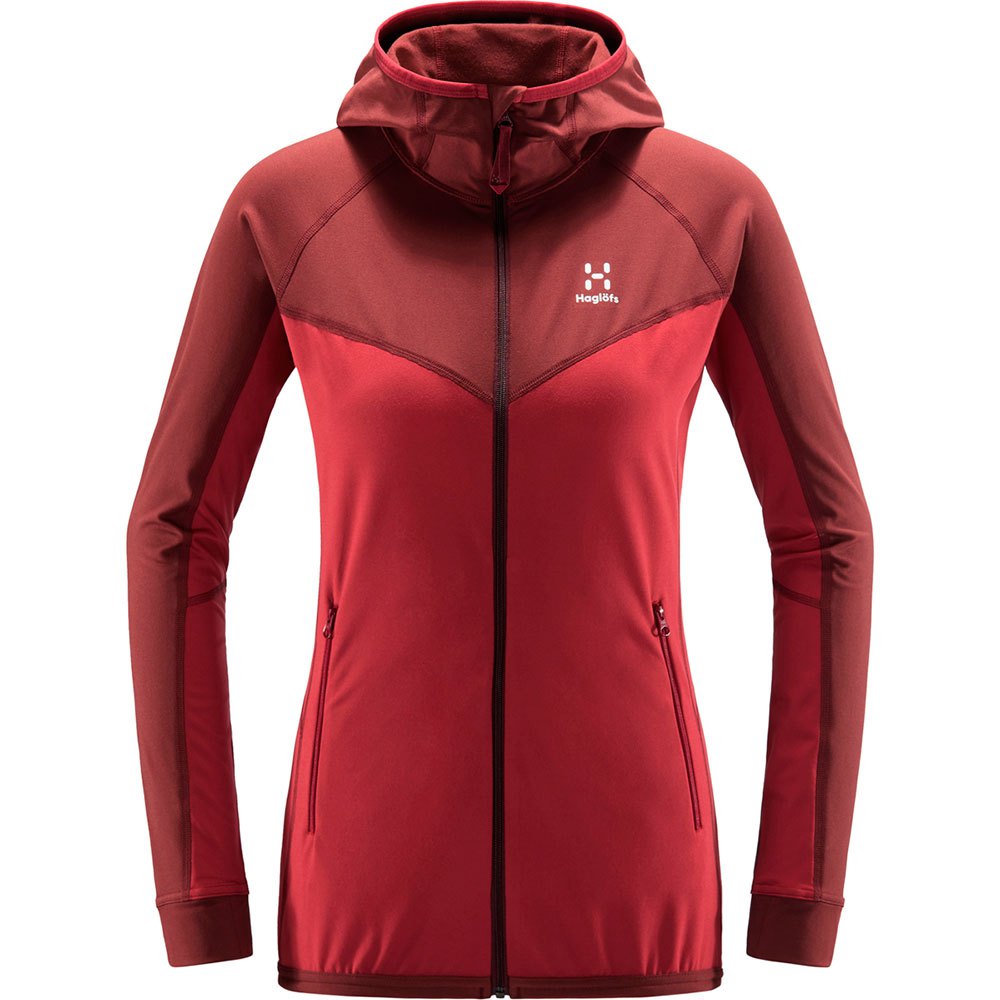 Haglöfs Haglofs Outdoor Hiking Red Lightweight Jacket Full Zip Women Size S 