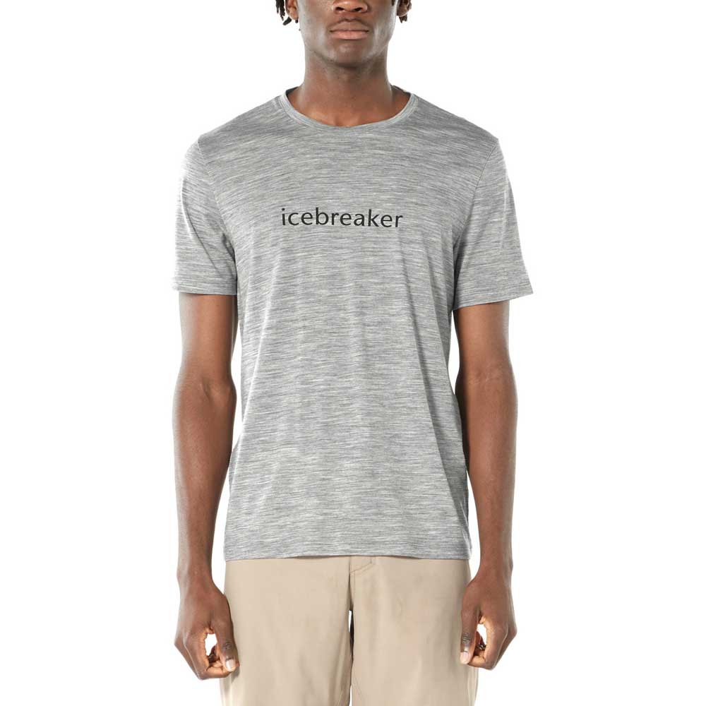 Icebreaker Logo Crew Wordmark Merino kortarmet t-skjorte
