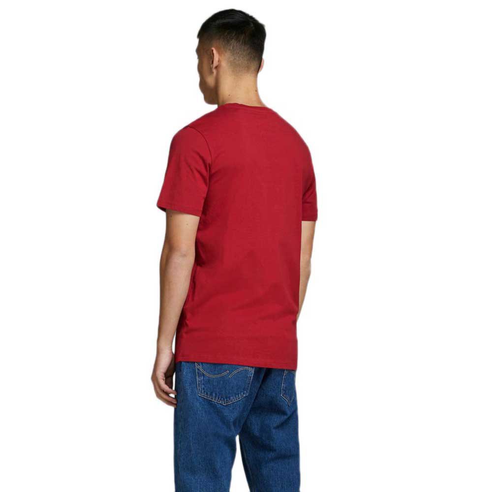 Jack & jones Corp Logo O-Neck Slim Fit Large Print Short Sleeve T-Shirt