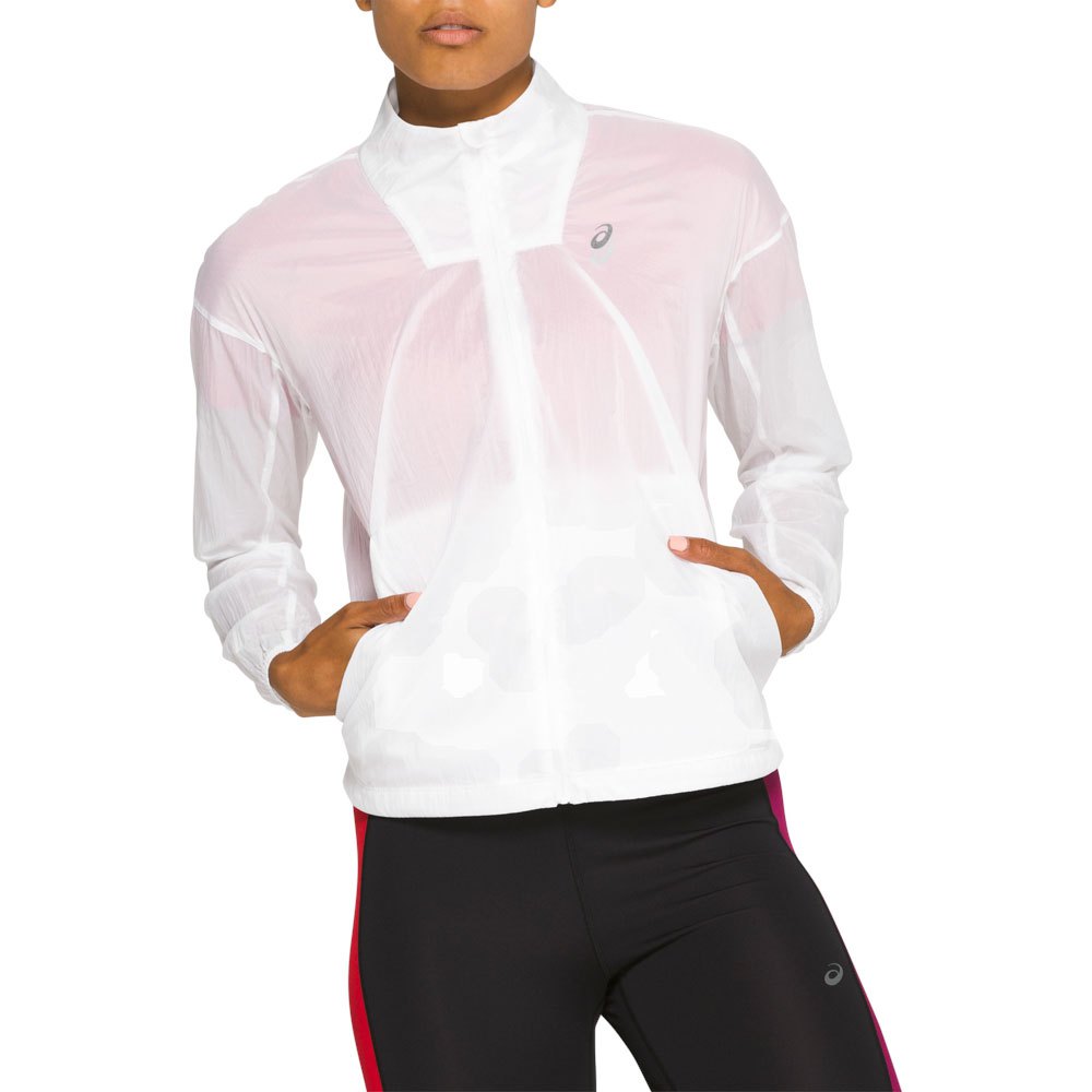 White AsicsASICS Women Katakana Jacket Vêtements De Course Running Jacket Black Marque  