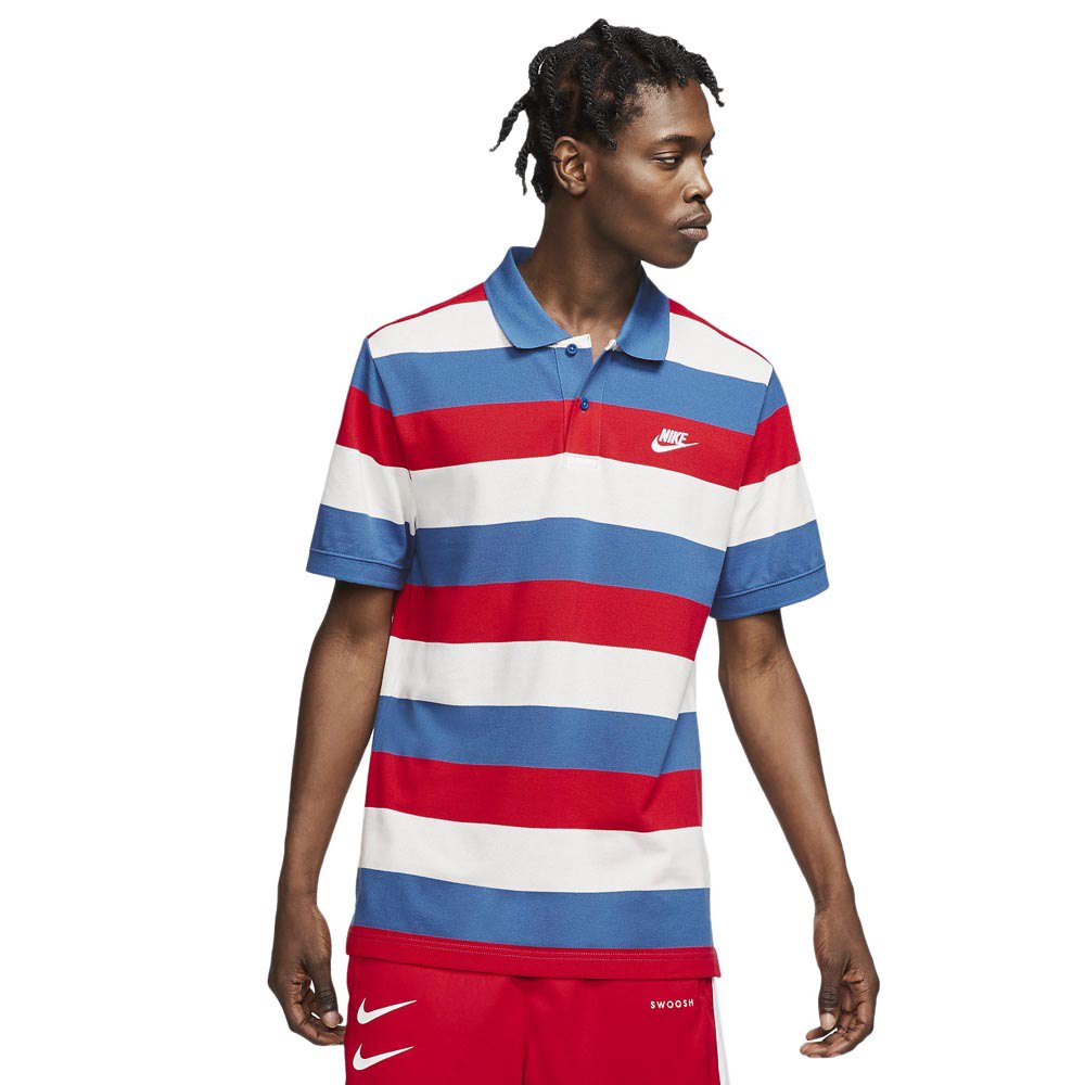 Brood Besmettelijk Sanders Nike Sportswear Striped Short Sleeve Polo Shirt | Dressinn