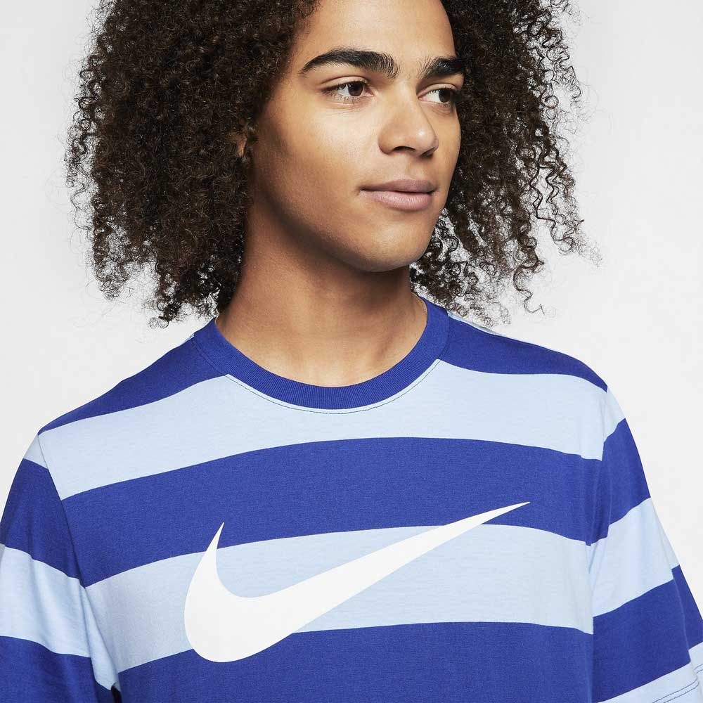 Nike Sportswear Swoosh Striped Short Sleeve T-Shirt