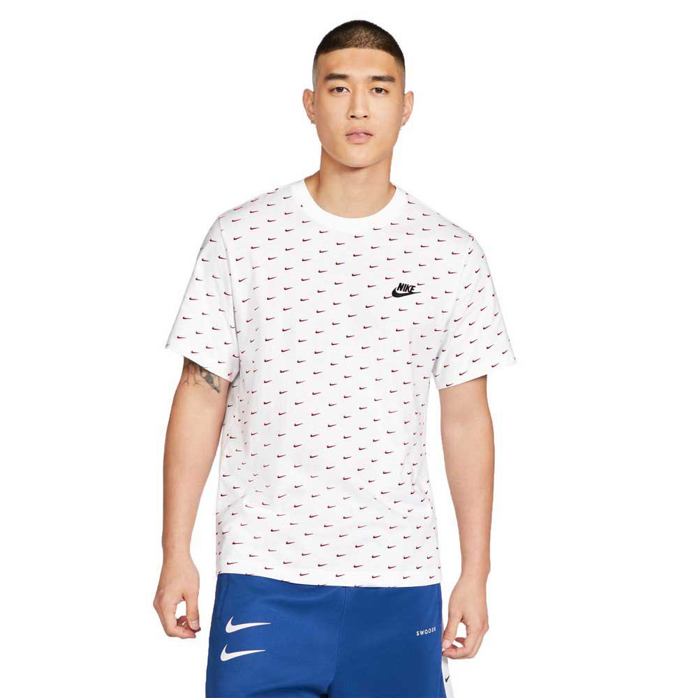 Nike Sportswear Mini Swoosh Allover Print Short T-Shirt White| Dressinn