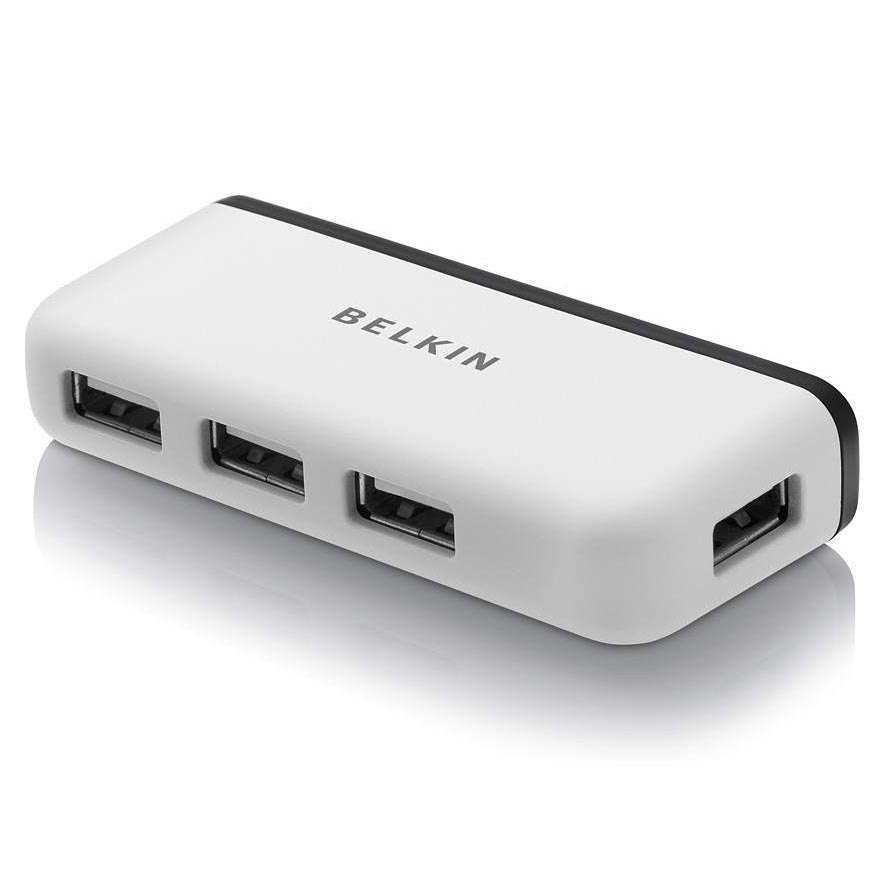 Belkin Belkin 4-Port Travel Hub 4 easy access USB ports Hi-Speed USB 2.0 ports 