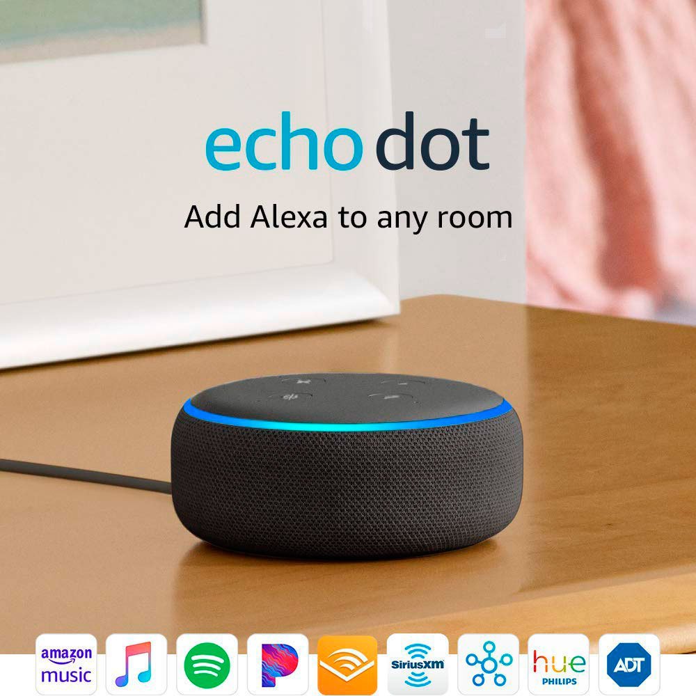 4th Gen Amazon Echo Dot Smart Haut-parleur commandes vocales Anthracite 