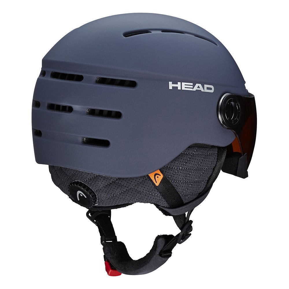 HEAD KNIGHT Blue ski snowboard winter sports Helmet with lens visor NEW 