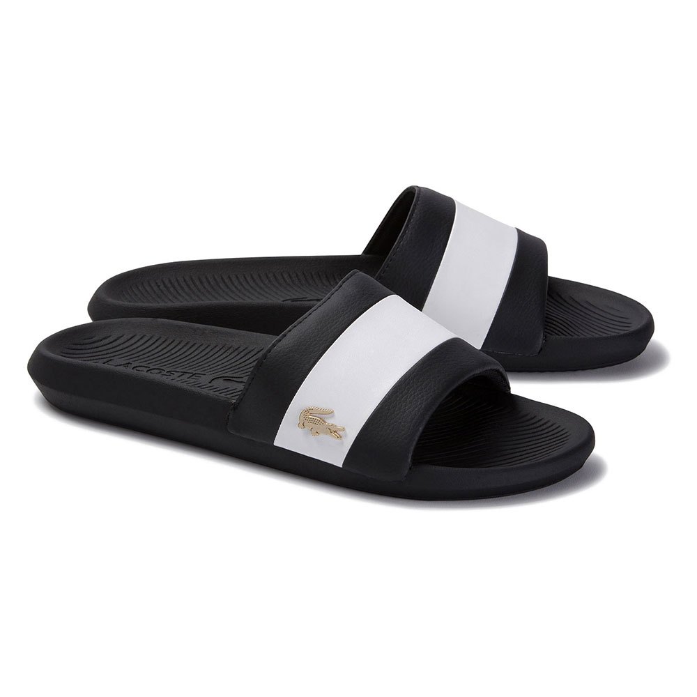 Lacoste Synthetic Croco Slide Sandals in Black for Men slides and flip flops Mens Shoes Sandals 