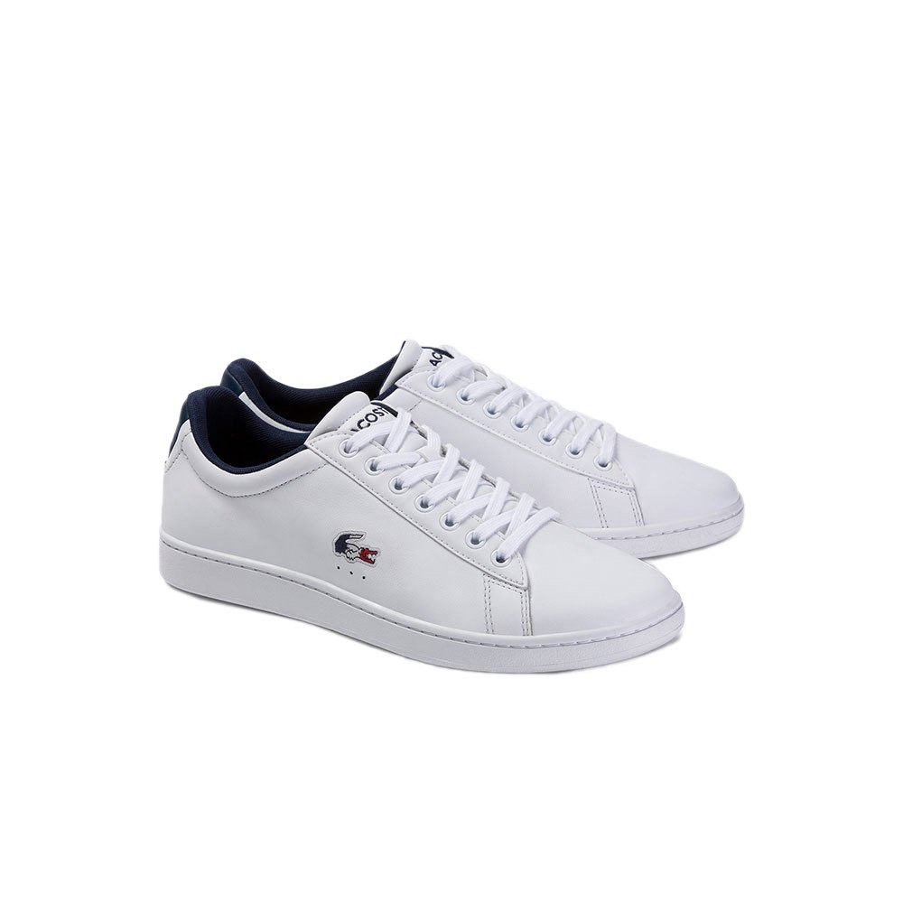 Lacoste Carnaby Evo Leather Synthetic Trainers White | Dressinn