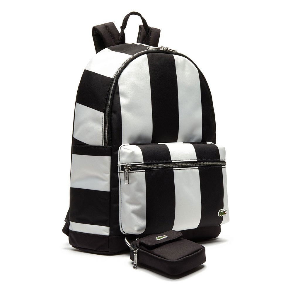 Lacoste Live Detachable Pouch Striped Backpack
