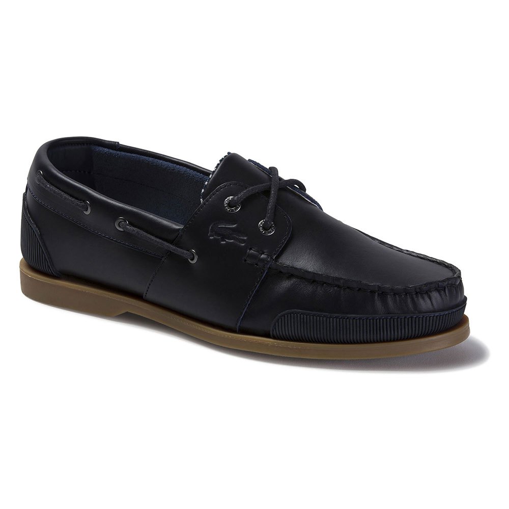 Versnipperd veeg Jonge dame Lacoste Nautic Soft Leather Boat Shoes Black | Dressinn