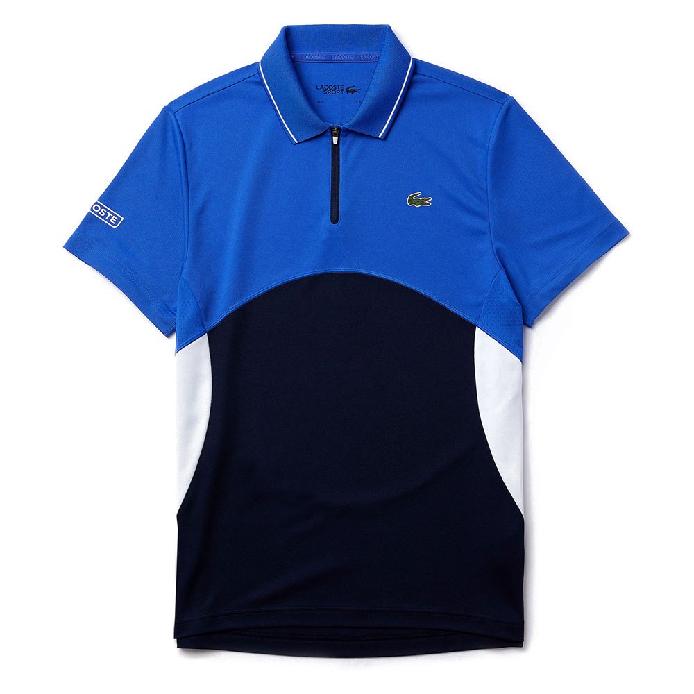 Lacoste Sport Ultra Piqué Sleeve Polo Shirt Blue| Smashinn