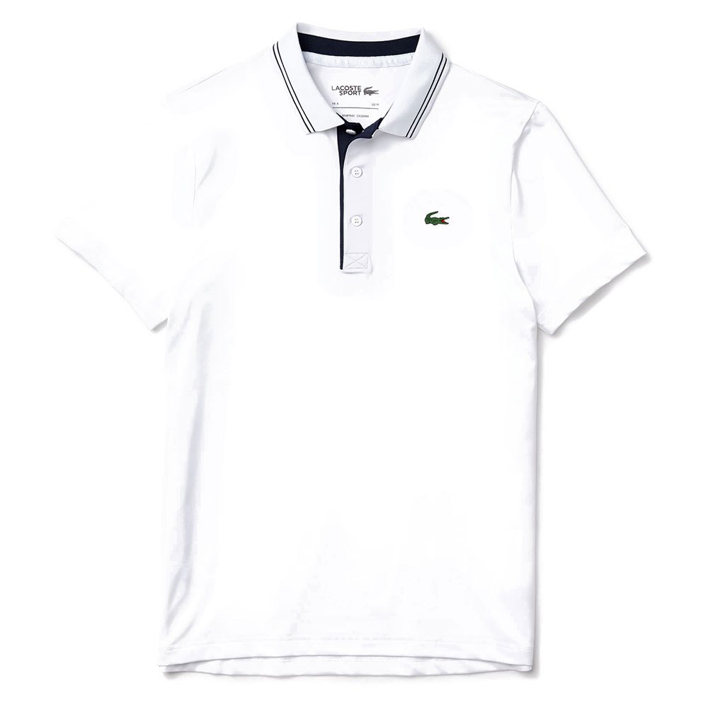 Lacoste Sport Breathable Golf Short Sleeve Polo Shirt White|