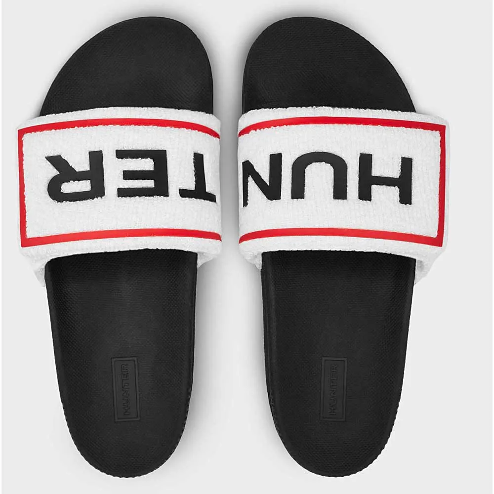 Hunter Original Terry Towelling Logo Adjustabless Sandals  display picture 1