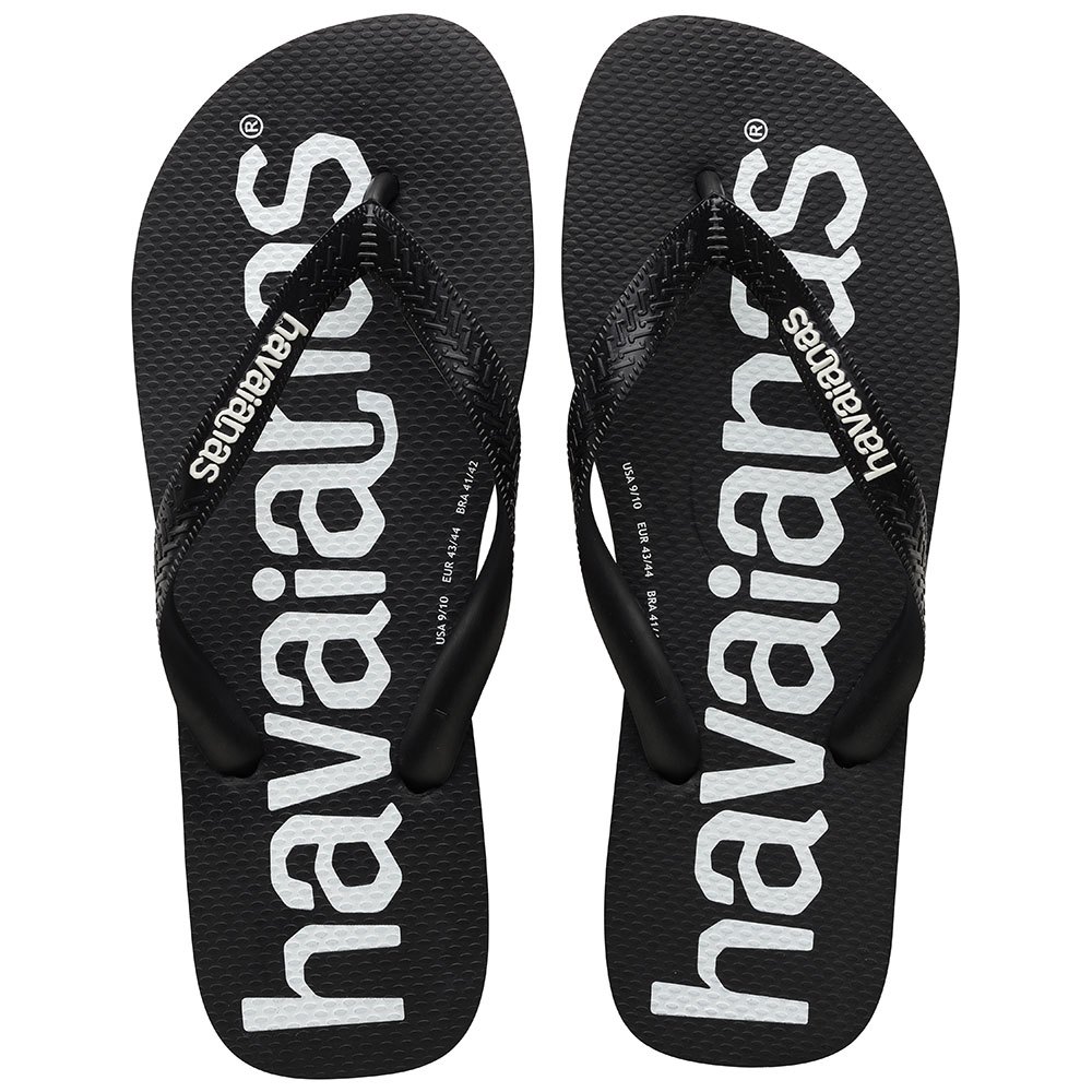 Havaianas Toddler Boys Classic Top Mix Sandals Black Blue 9/10 New 