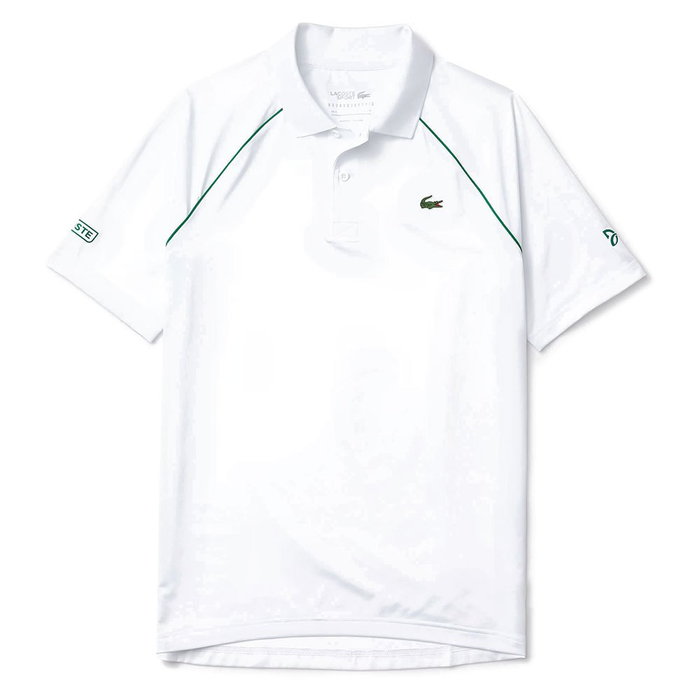 Estacionario Lengua macarrónica Lionel Green Street Lacoste Novak Djokovic Breathable Ultra-Light Short Sleeve Polo Shirt  White| Dressinn
