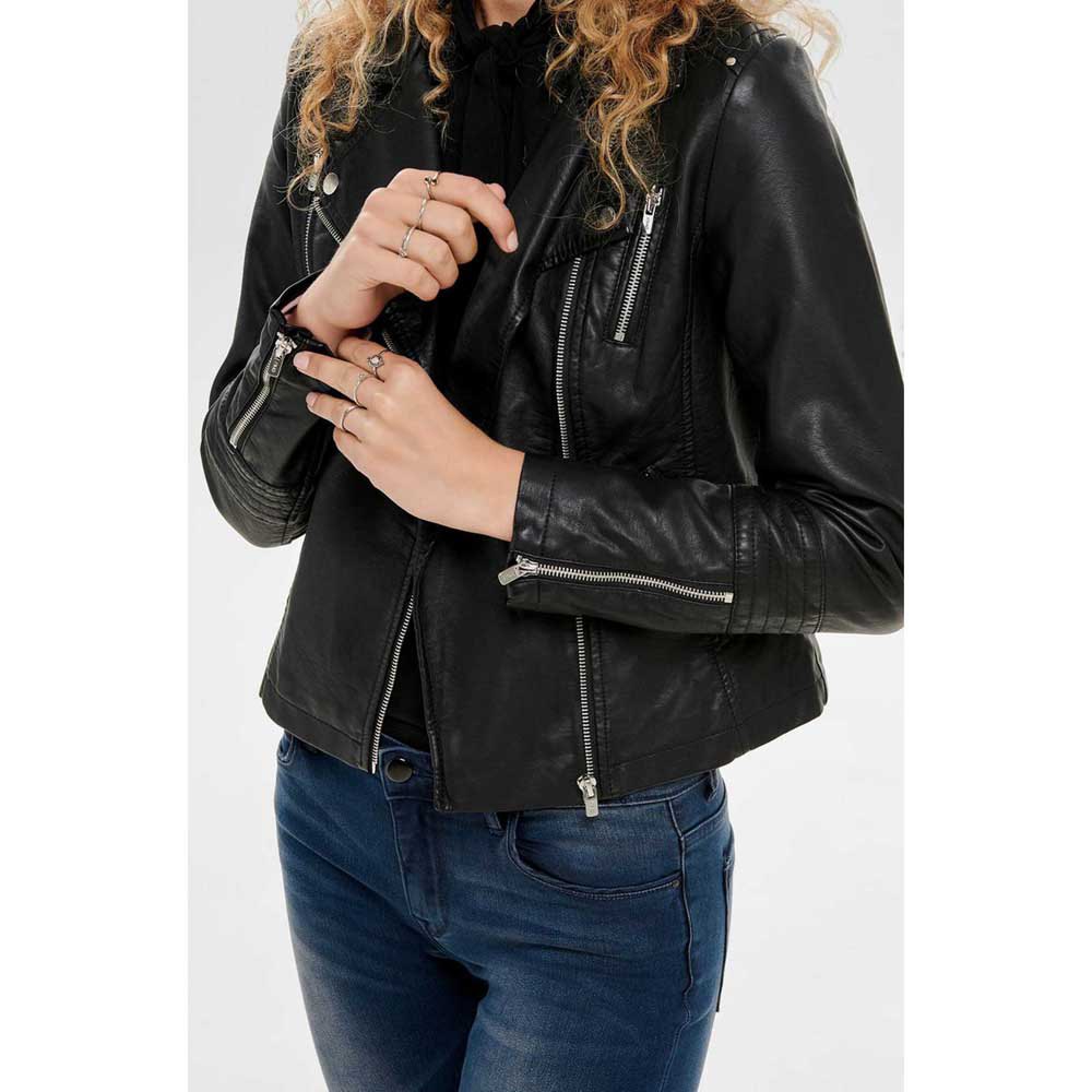 Only Gemma Faux Leather Biker jas