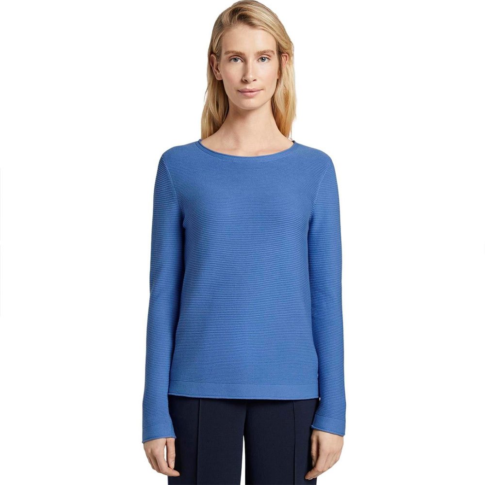 Tom tailor Cotton Made With Round Neckline Sweater Blue| Dressinn