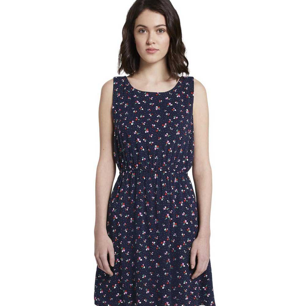 tom-tailor-vestido-corto-sleeveless-with-a-floral-pattern