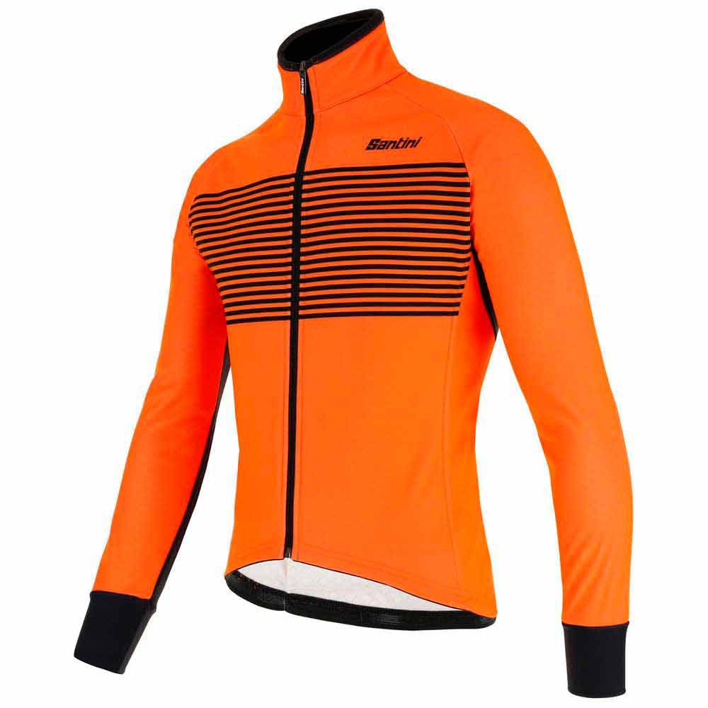Colore Puro Long Sleeve Jersey in Orange 2021 Made in Italy by Santini 