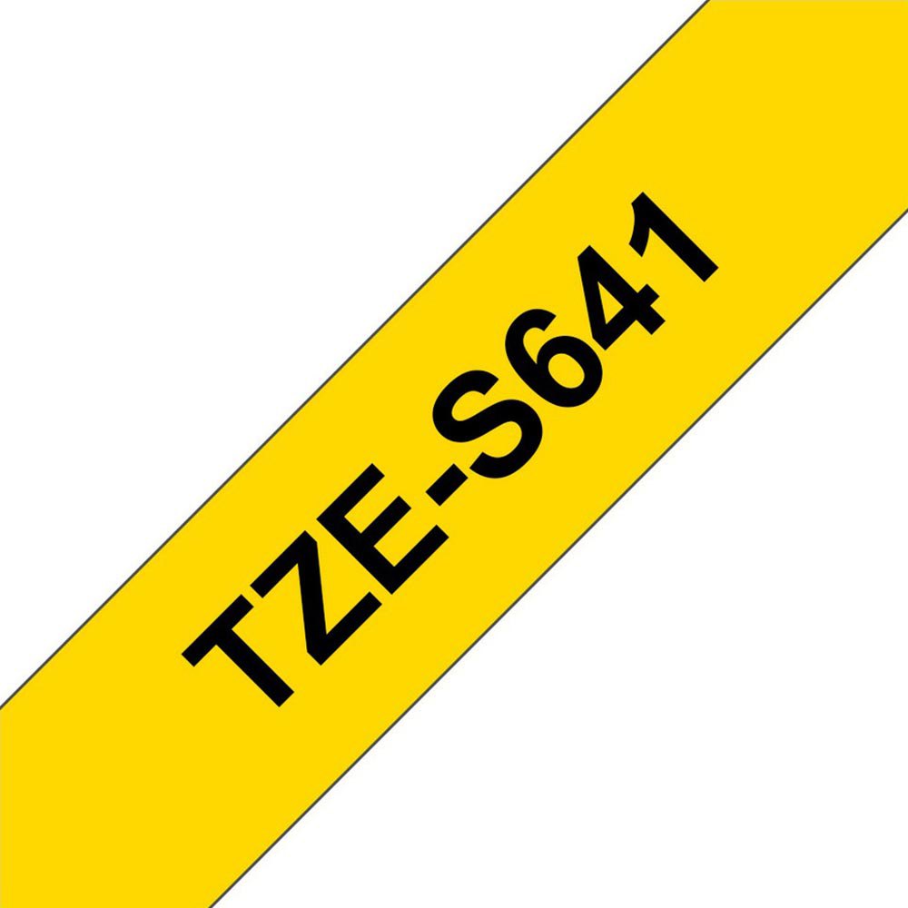 2PK Black on Fluorescent Yellow Tapes TZ-C41 TZe-C41 Compatible for P-touch 18mm 