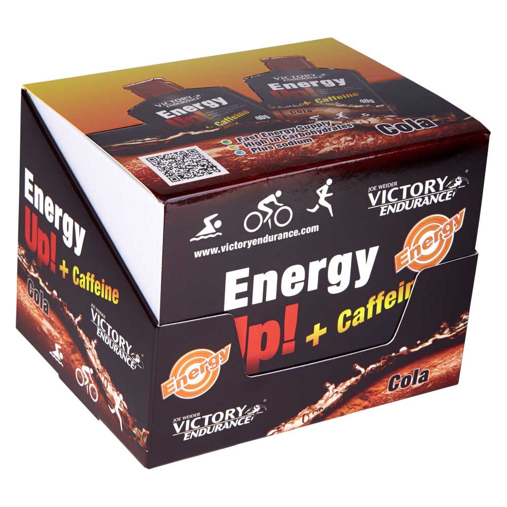 Victory endurance Energy Up Caffeine 40g 24 Units Cola Energy Gels Box