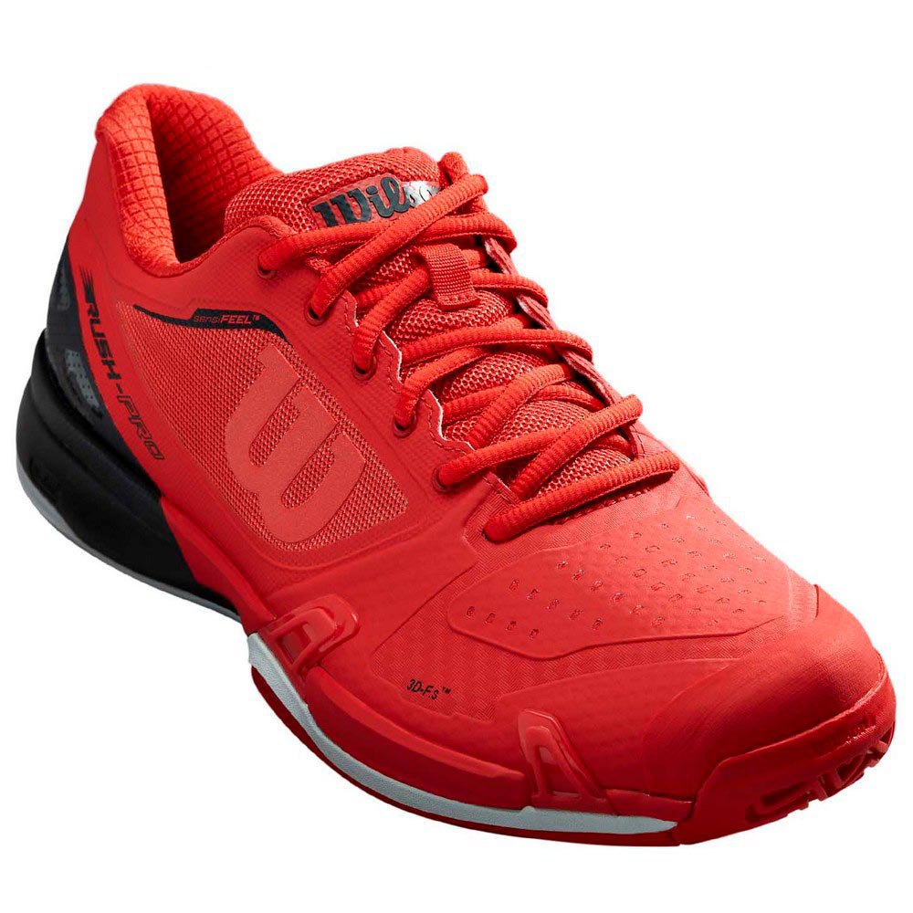 WILSON Men`s 2019 Rush Pro 2.5 Tennis Shoes Black and Red 