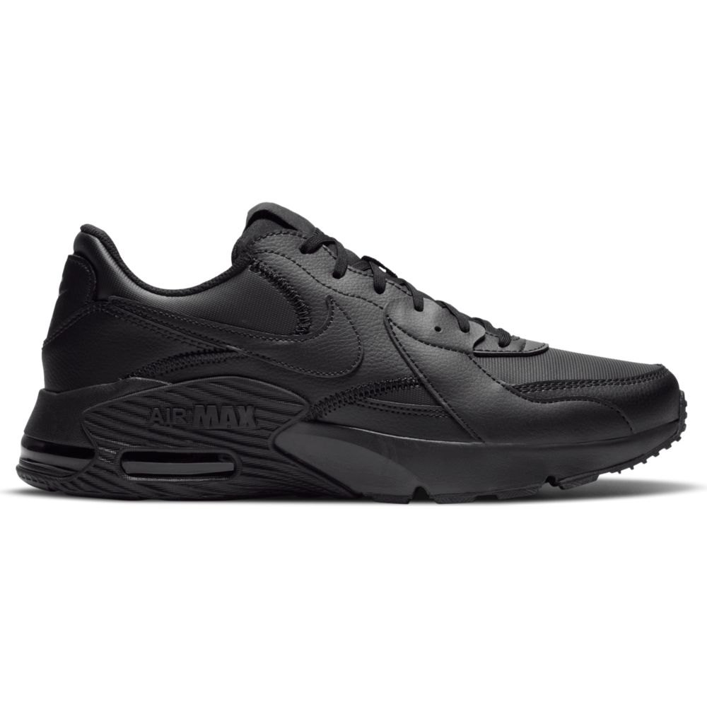trough Elucidation Ours Nike Air Max Excee Leather Trainers Black | Dressinn