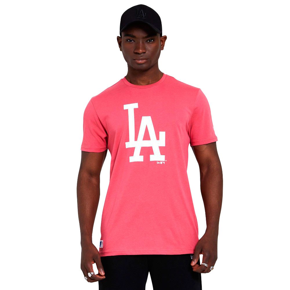 New era MLB Seasonal Team Logo Los Angeles Dodgers LTP Short Sleeve T-Shirt  Pink
