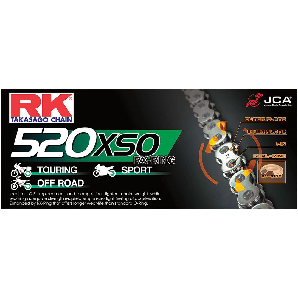 RK Chains 525 x 98 Links GXW Series Xring Sealed Natural Drive Chain
