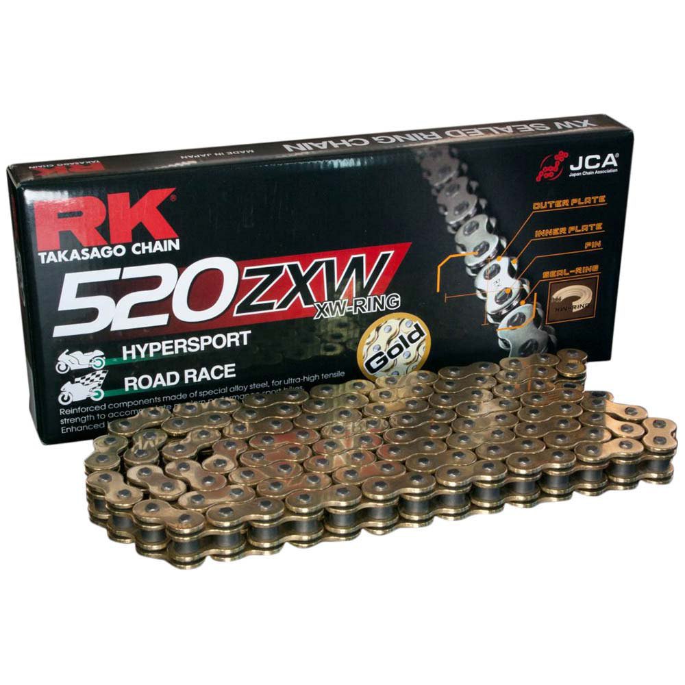 RK Racing Chain 520GXW-130 Steel 130-Links XW-Ring Chain with Connecting Link 