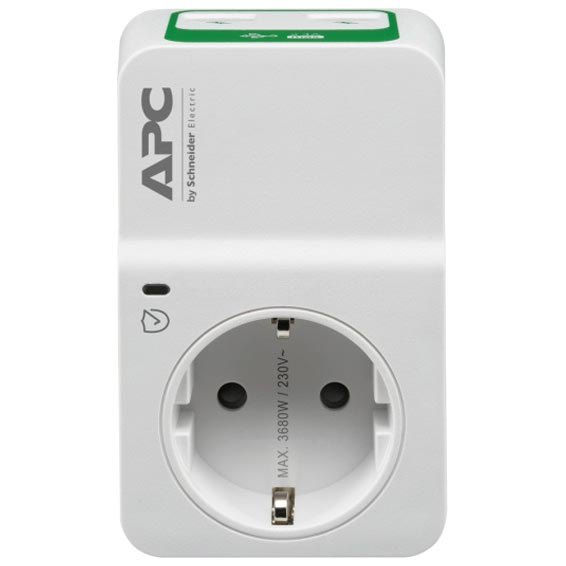 Onbemand nieuws En team Apc Essential SurgeArrest 1 Stopcontact 230V+2 USB-Poort Wit, Techinn