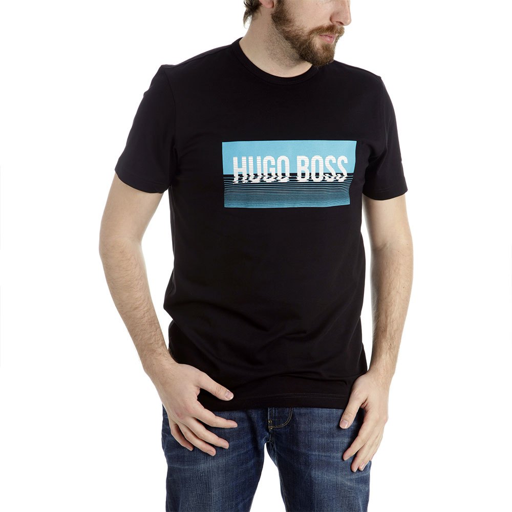 boss-center-logo-t-shirt-med-korte--rmer