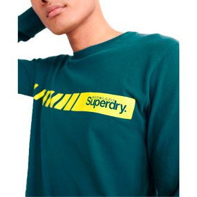 Superdry Core Logo SporStripe Long Sleeve T-Shirt