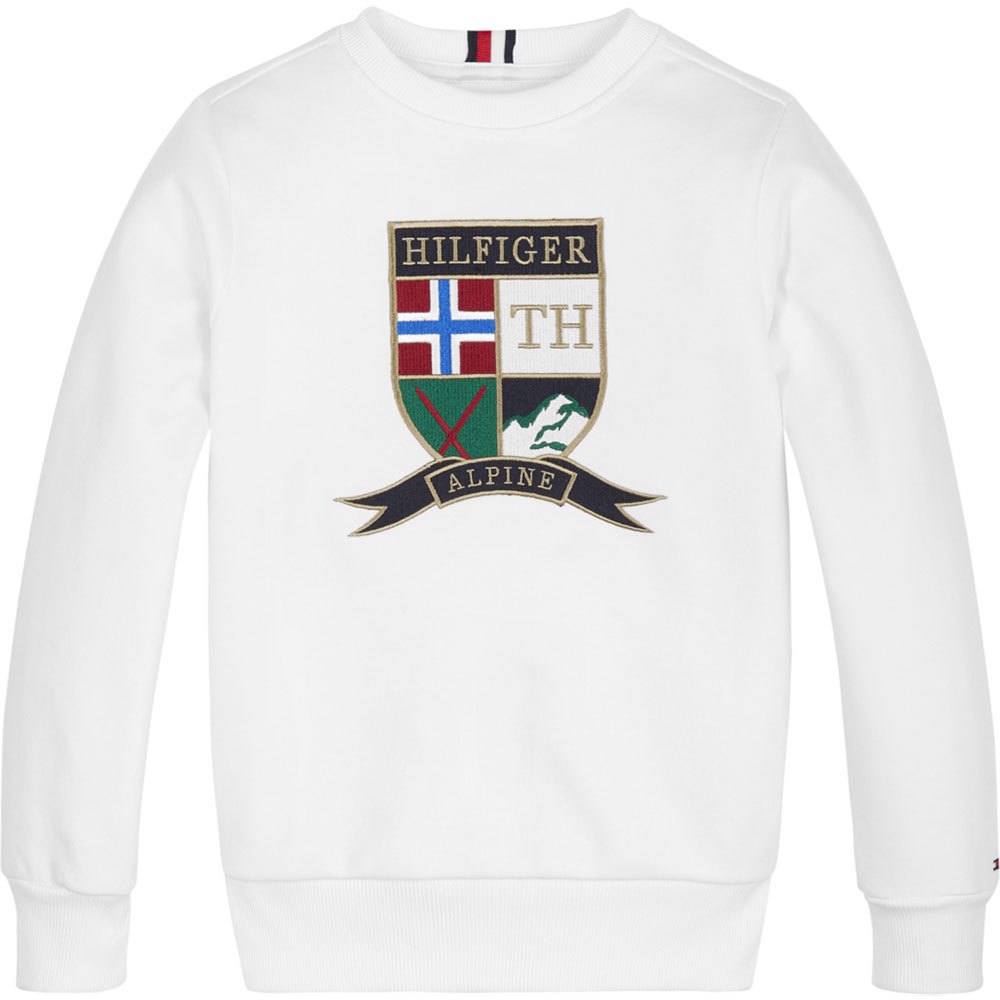Tommy hilfiger Shield Logo Embroidery Sweatshirt White | Dressinn