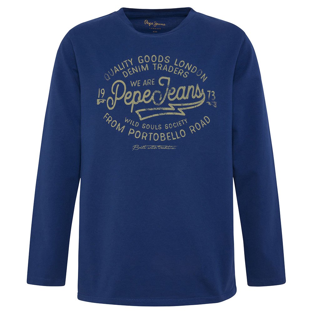 Burger Alaska Vervoer Pepe jeans Oliver Long Sleeve T-Shirt Blue | Dressinn