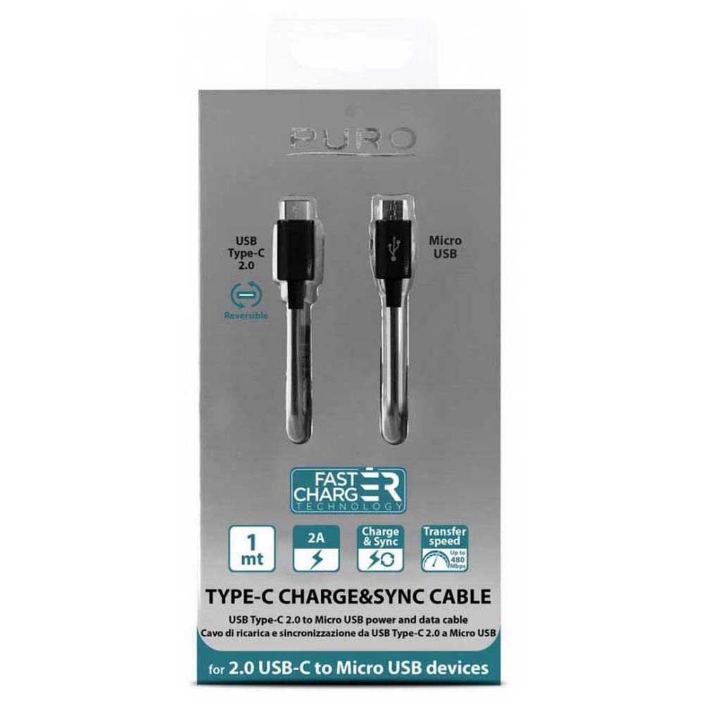 Puro USB Type-C 2.0 to Micro USB 3A 1m Cable