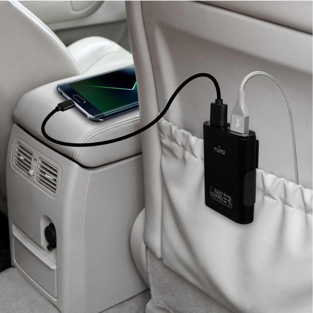 Puro Cargador Coche Passenger Con USB 2 Puertos + 2 Puertos USB 6.8A