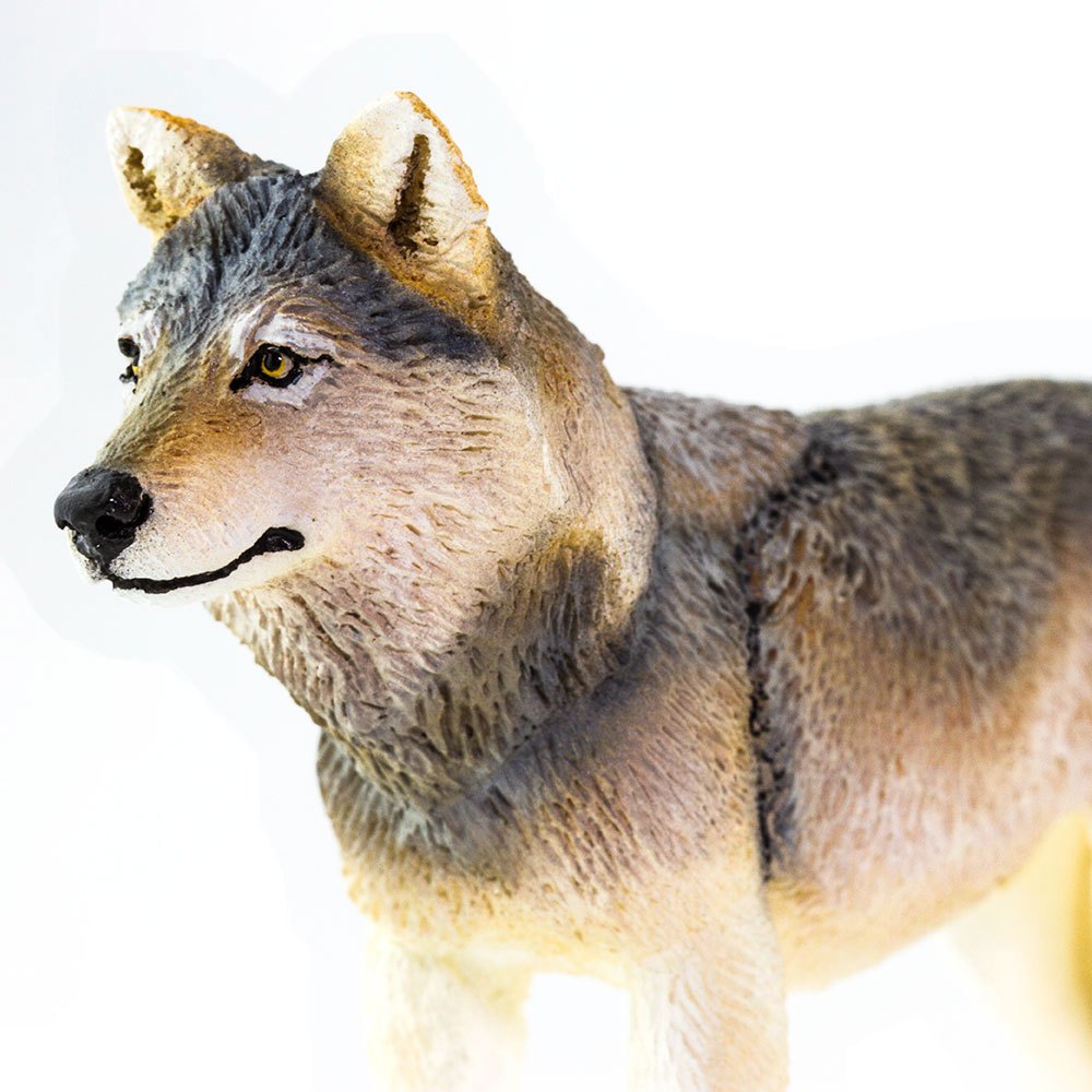 Dollhouse Miniature Gray Wolf Animal 1:12 scale Safari Ltd Dollys Gallery E72 