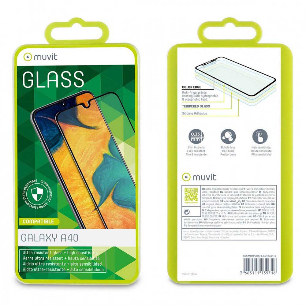 Muvit Protector de pantalla de cristal templado Samsung Galaxy A40